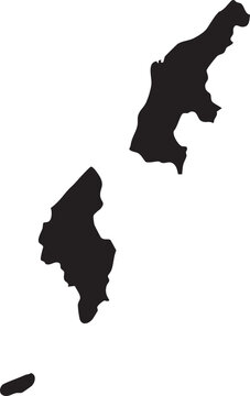 Northern Mariana Islands Isolated Vector Map Silhouette