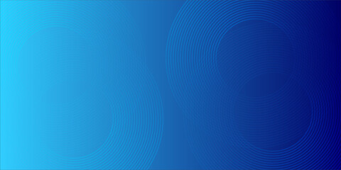 Modern abstract background featuring concentric circles with a smooth blue gradient transition from cyan to deep blue. The design creates a sense of depth and movement