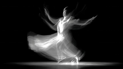 graceful dancer motion blur art