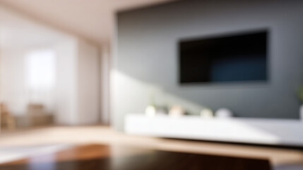 Fototapeta premium Minimalist living room with modern furniture and natural light, showcasing clean contemporary design.