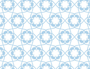 Light Blue Interlocking Floral Motif