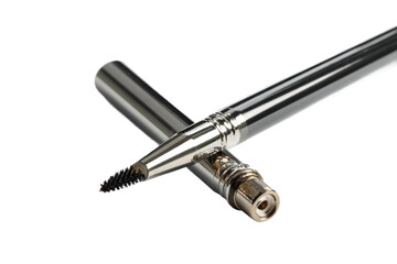 Metal mechanical pencil product, isolated on transparent background, png