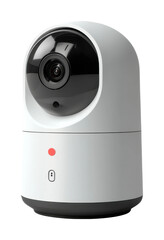 Smart home camera installation living room modern surveillance, isolated on transparent background, png