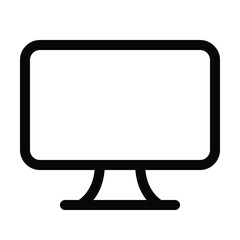 Outline monitor icon for screen, display, and computer device.