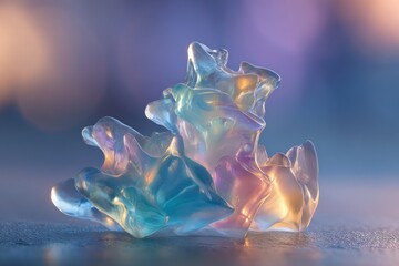 Obraz premium Abstract blue smoke swirls with light and heat in a dark, fractal pattern