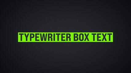 Editable Typewriter Text Effect Preset with Resizable Box Background