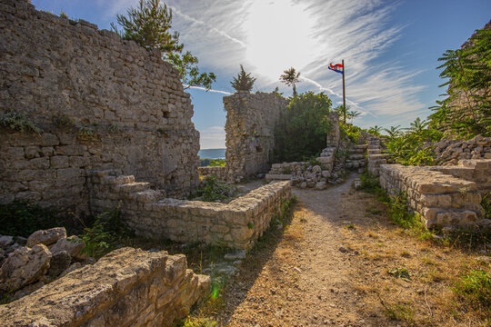 Novigrad Castle in Novigrad, Zadar County, Croatia