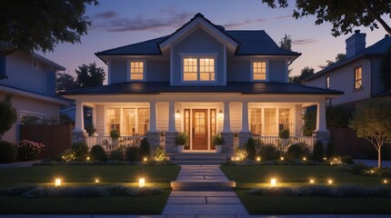 Residential Area, Landscape Lighting, Security Lighting, Architecture