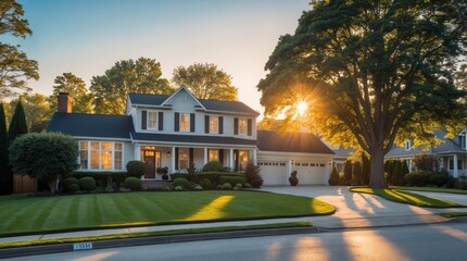 Obraz premium Residential Area, Historic House, English Country House, Hacienda M