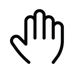 Outline hand icon for move, gesture, or interaction