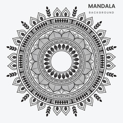 Black and White Mandala – Meditation and Relaxation Design