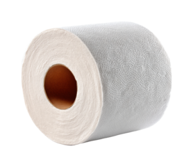 Innovative bathroom accessory eco-friendly toilet paper roll home, isolated on transparent background, png