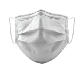Health and safety measures face masks in public spaces view, isolated on transparent background, png