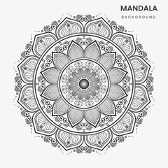 Black and White Mandala – Meditation and Relaxation Design