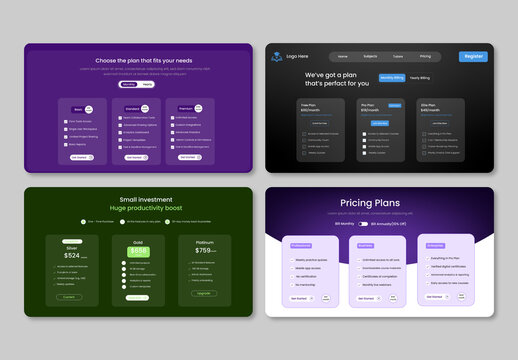 Clean and Simple Pricing Chart