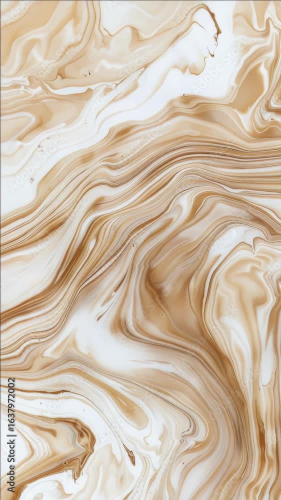 Poster a brown and white swirl pattern. the pattern is made up of many different colors