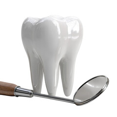 Dental exam procedure dentist office dental care professional environment view, isolated on transparent background, png