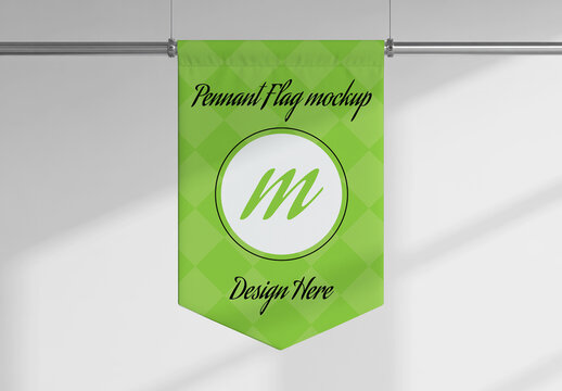 Pennant Flag Mockup