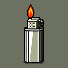 vector illustration of a lighter