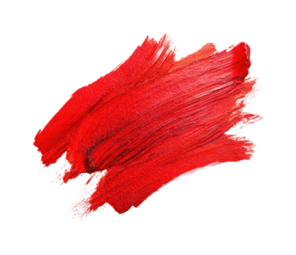 Captivating red paint stroke creative digital abstract, isolated on transparent background, png