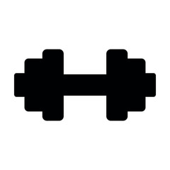 
Illustration showing a black icon of sports equipment from a gym, isolated on a white background