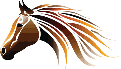 Abstract horse head illustration