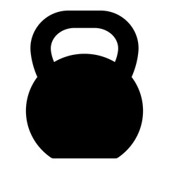 
Illustration showing a black icon of sports equipment from a gym, isolated on a white background