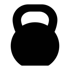 
Illustration showing a black icon of sports equipment from a gym, isolated on a white background