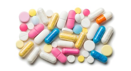 A vibrant array of medication symbolizing pharmaceutical science and healthcare solutions for