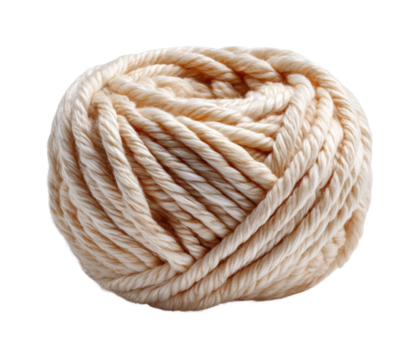 Knitting craft project yarn ball home textile cozy atmosphere, isolated on transparent background, png