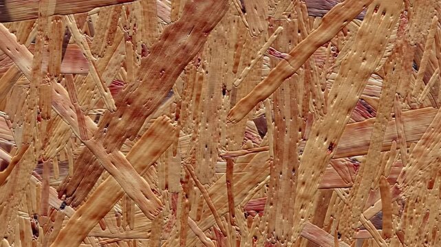 Close Up Brown Oriented Strand Board Texture with Natural Wood Grain Material and Rough Surface for Construction
