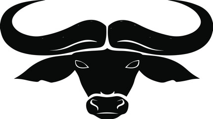 Buffalo head silhouette graphic design