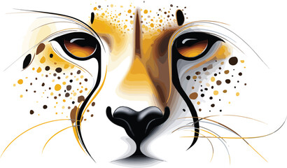Cheetah face illustration