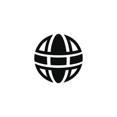 Global Network Icon Isolated on White Background Depicting Connectivity and International Communication Symbolizing Worldwide Business and the Internet