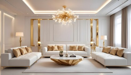 Photo interior modern design room 3d illustration