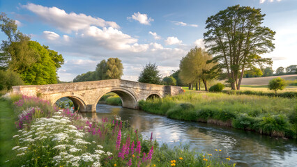 Obraz premium bridge over the river in france