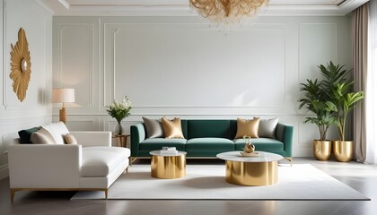 Photo interior modern design room 3d illustration