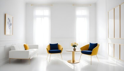 Photo interior modern design room 3d illustration