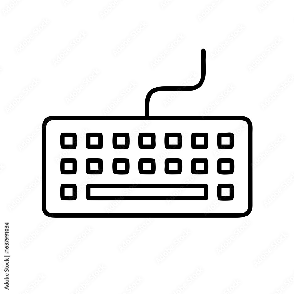 Poster Keyboard vector icon illustration for computer input device and electronic equipment design element
