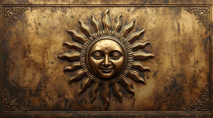 Sun Art Decoration Wall Plaque