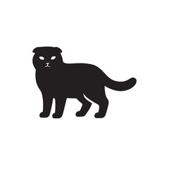 Ragdoll cat silhouette vector icon