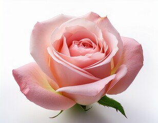 delicate rosebud blooming nature isolated on white background