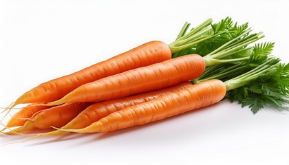 isolated fresh bunch of vibrant orange carrots