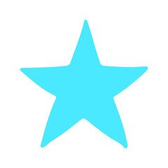 blue star icon Doodle design 