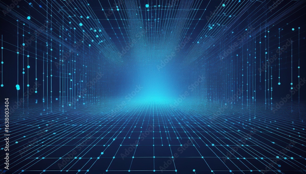 Poster abstract digital data plexus technology background