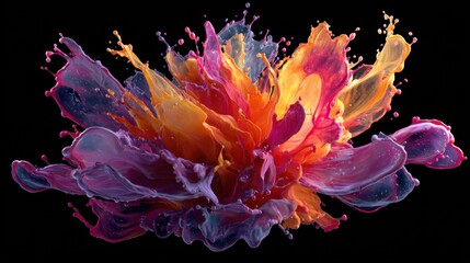 Obraz premium vibrant paint explosion abstract art