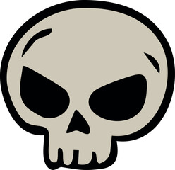 Cartoon Skull Graphic. Happy Halloween