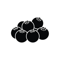 Black and white illustration of a pile of blueberries