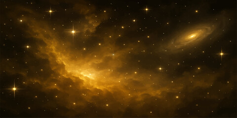 Vast deep space galaxy with brilliant stars and a celestial nebula © Graph Rover