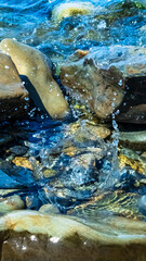 water flowing into the water